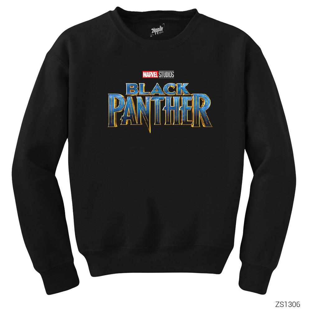 Black Panther Original Logo Siyah Sweatshirt