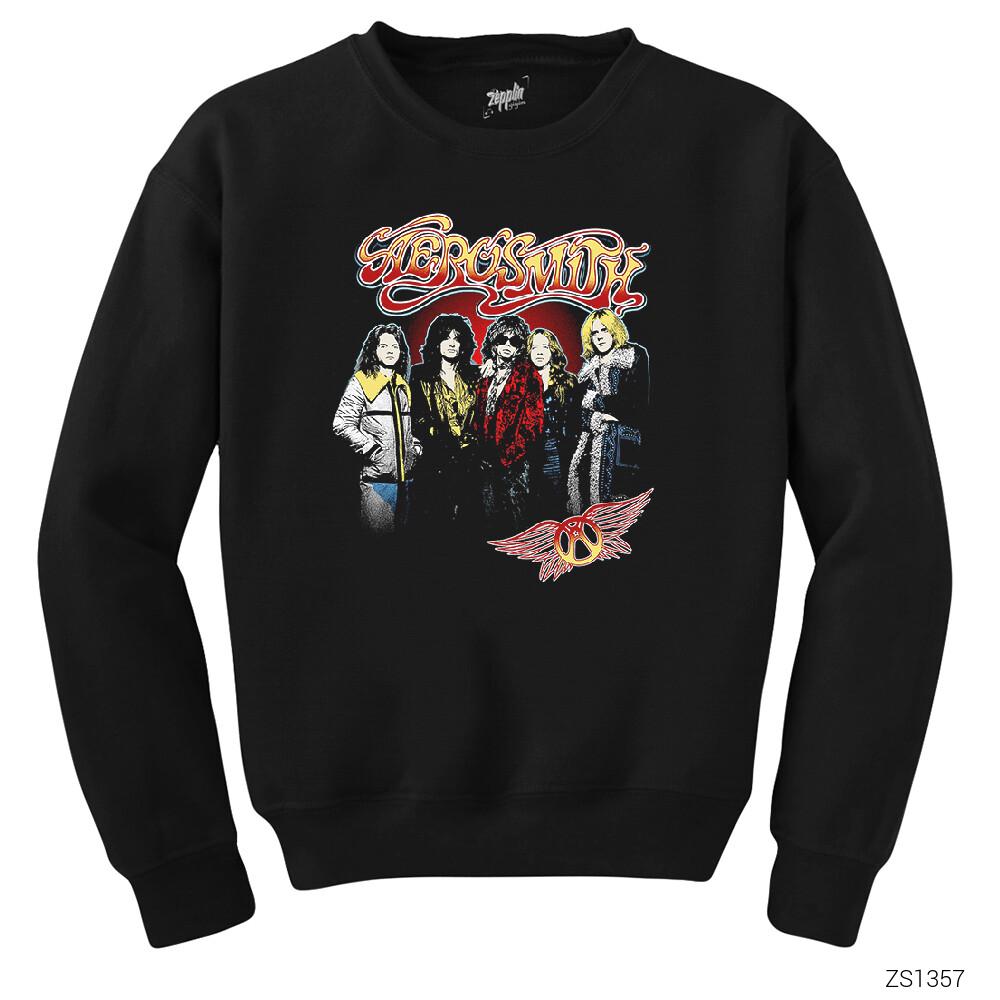 Aerosmith Grup Siyah Sweatshirt