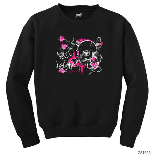 Avril Lavigne Siyah Sweatshirt