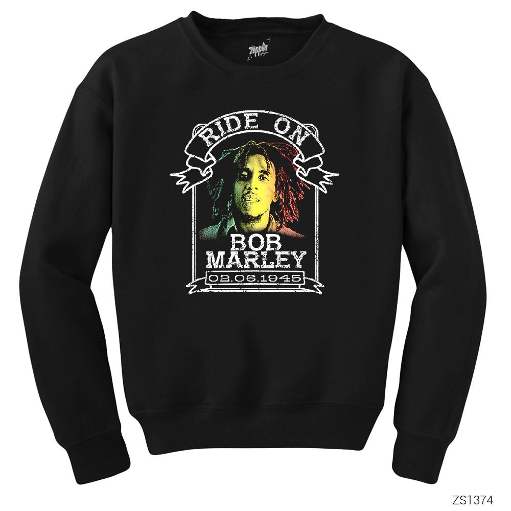 Bob Marley Ride On 1945 Siyah Sweatshirt