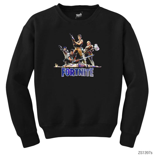 Fortnite Team 2 Siyah Sweatshirt