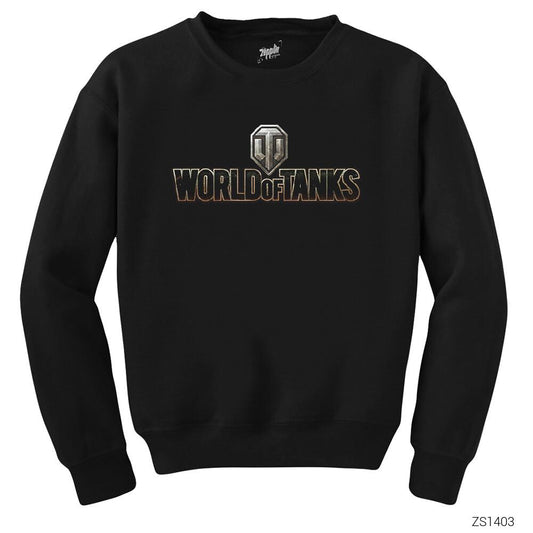 World of Tanks Logo 3 Siyah Sweatshirt