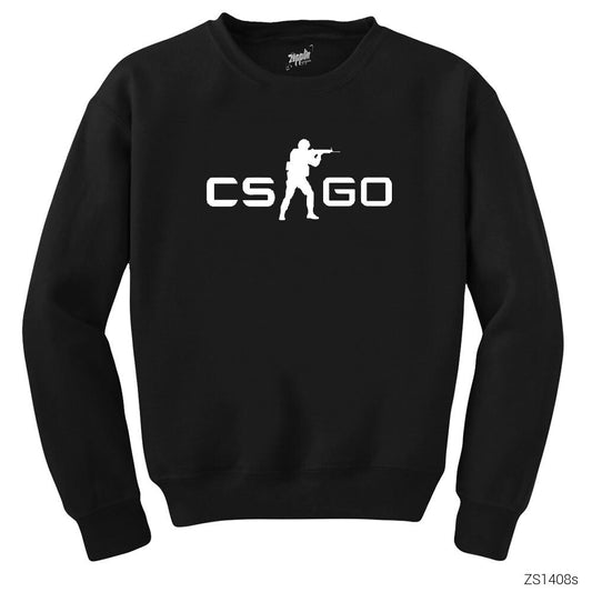 Counter Strike CSGO Logo Siyah Sweatshirt