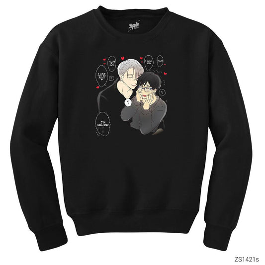 Yuri on Ice Viktor Siyah Sweatshirt