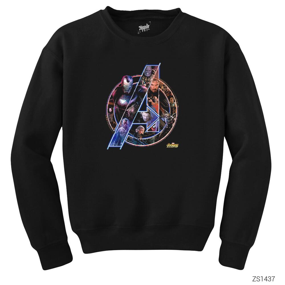 Avengers Infinity War Siyah Sweatshirt