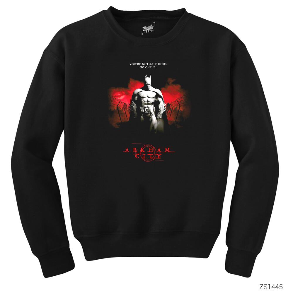 Batman Arkham City Siyah Sweatshirt