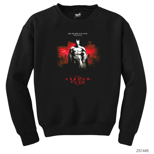 Batman Arkham City Siyah Sweatshirt