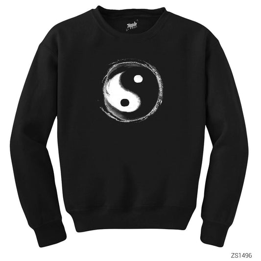 Ying Yang Splash Siyah Sweatshirt