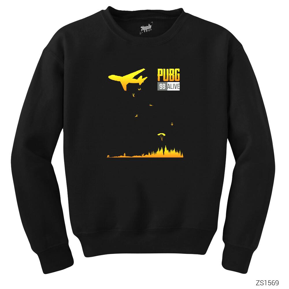 PUBG 98 Alive Siyah Sweatshirt