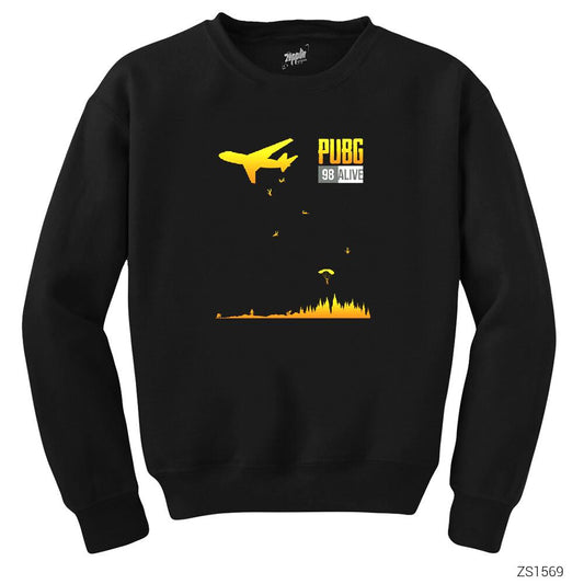 PUBG 98 Alive Siyah Sweatshirt