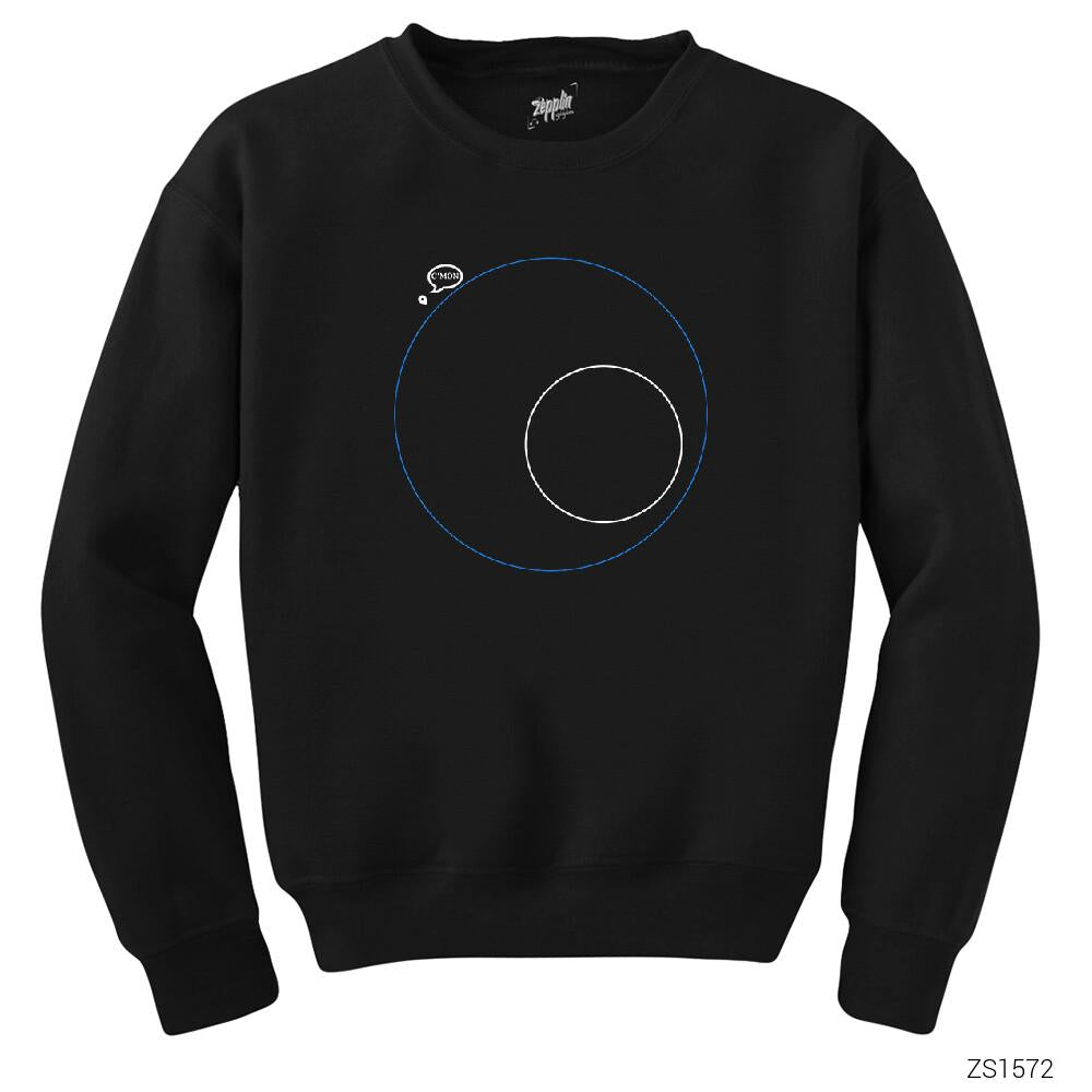 PUBG Minimap Blue Zone Siyah Sweatshirt