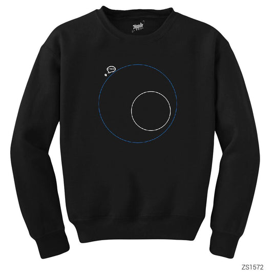 PUBG Minimap Blue Zone Siyah Sweatshirt