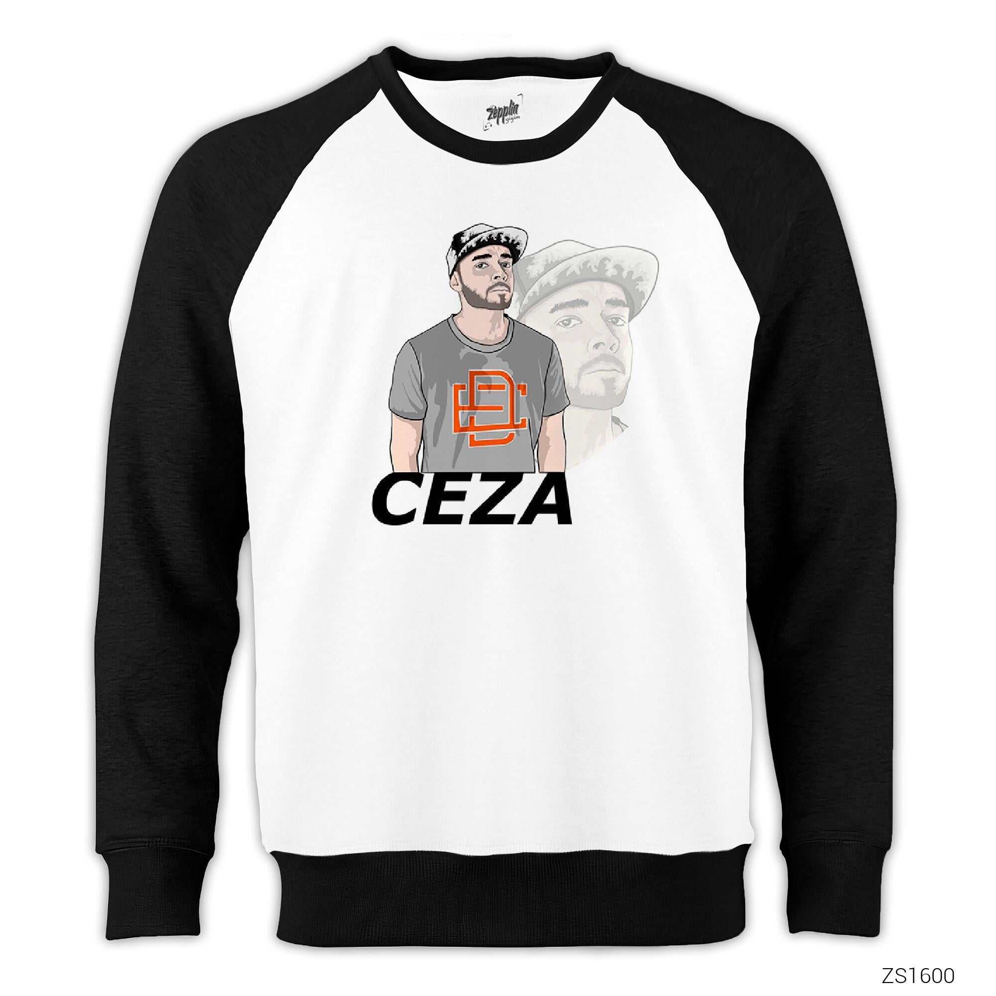 Ceza Reglan Kol Beyaz Sweatshirt