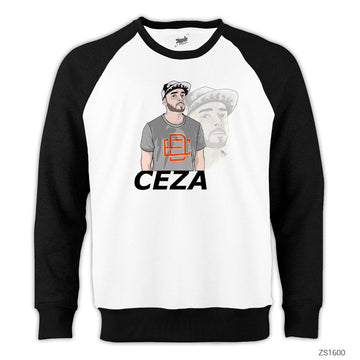 Ceza Reglan Kol Beyaz Sweatshirt