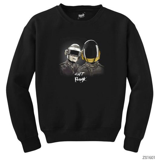 Daft Punk Siyah Sweatshirt