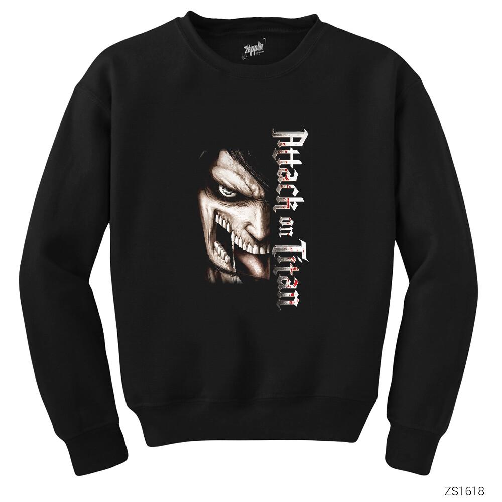 Attack on Titan 2 Siyah Sweatshirt