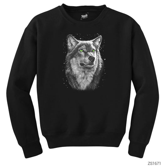 Kurt Wolf Siyah Sweatshirt