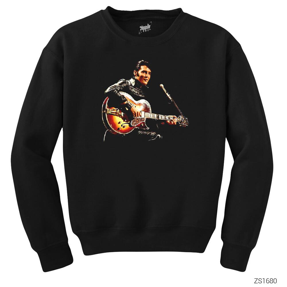 Elvis Presley Siyah Sweatshirt