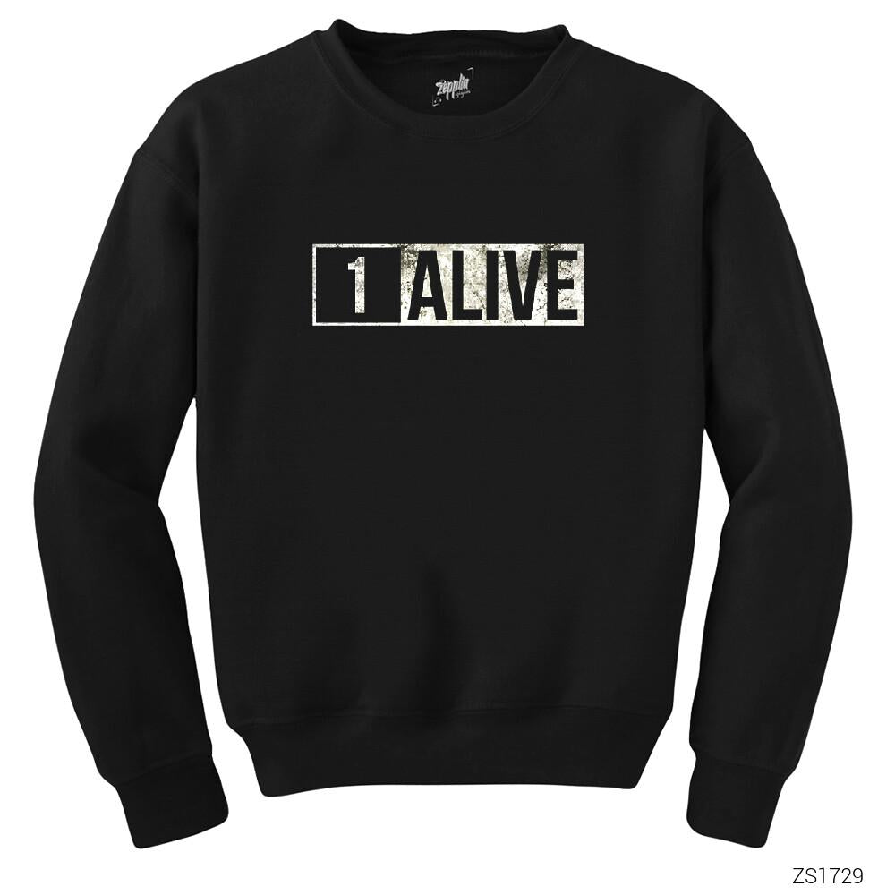 PUBG 1 Alive Siyah Sweatshirt