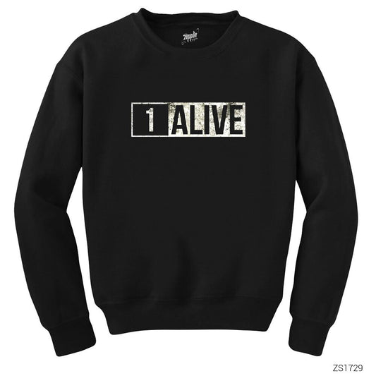 PUBG 1 Alive Siyah Sweatshirt