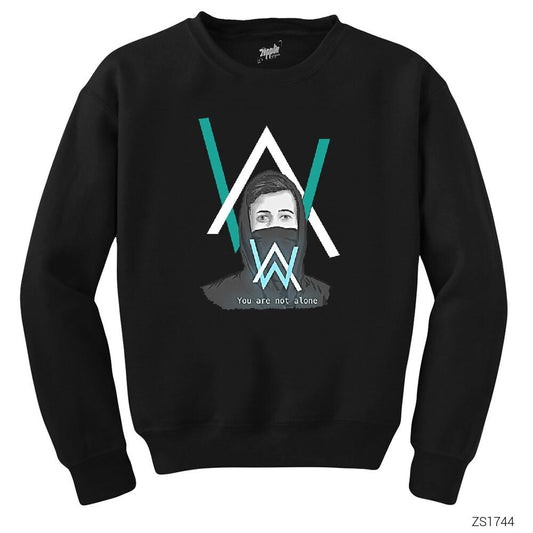 Alan Walker You are Not Alone Siyah Sweatshirt