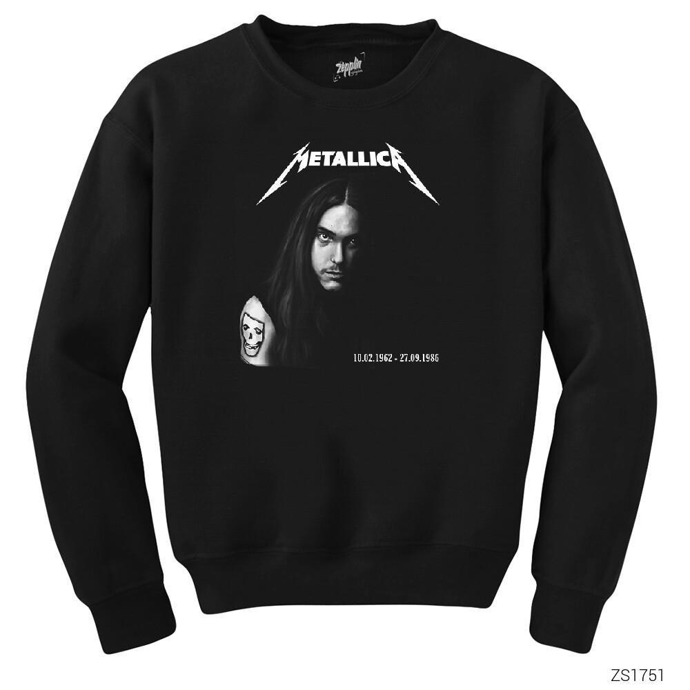 Cliff Burton Metallica Siyah Sweatshirt