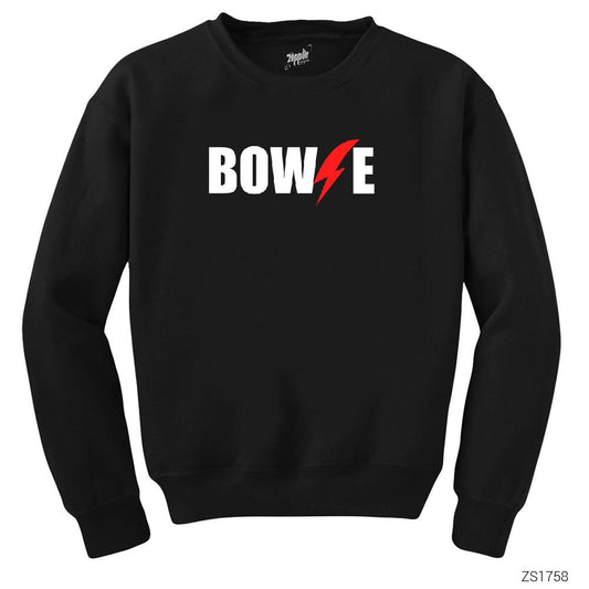 David Bowie Logo Siyah Sweatshirt