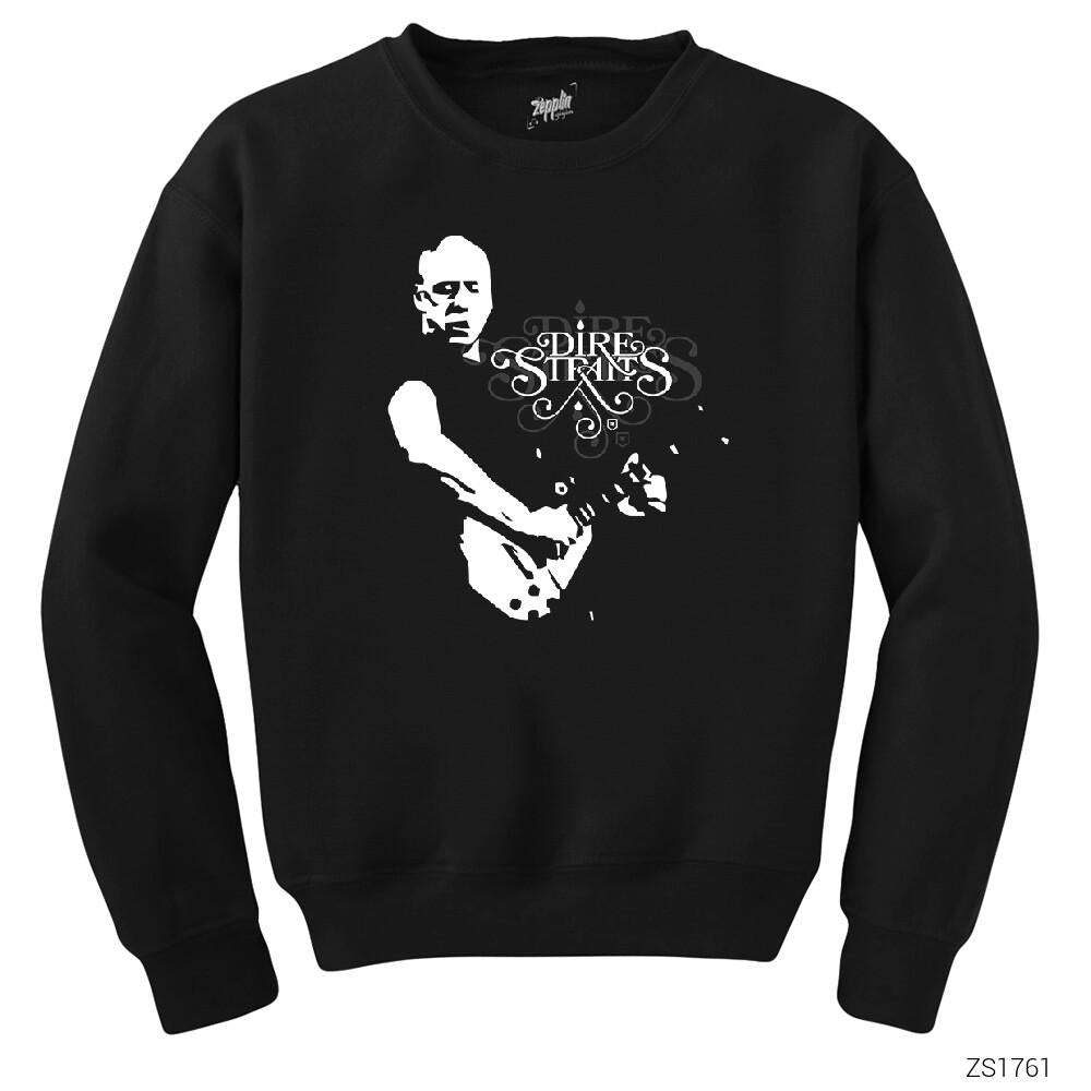 Dire Straits Guitar Siyah Sweatshirt