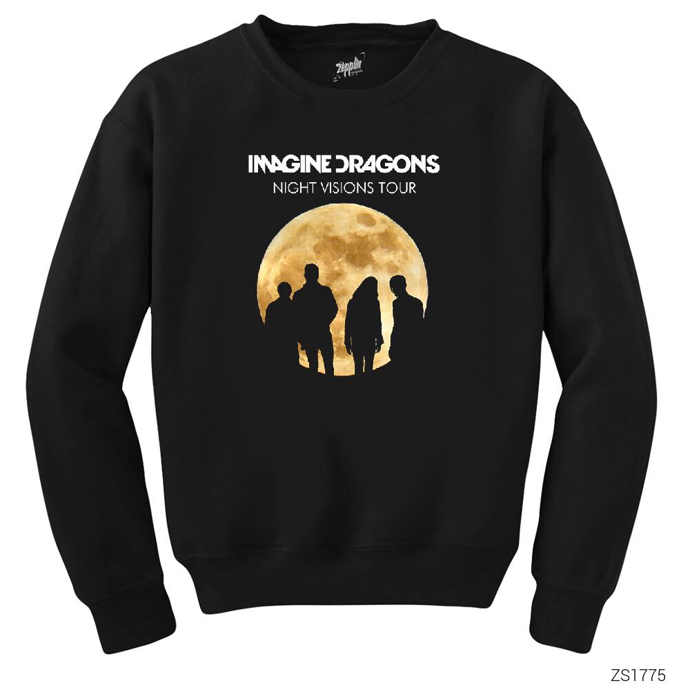 Imagine Dragons Night Vision Siyah Sweatshirt