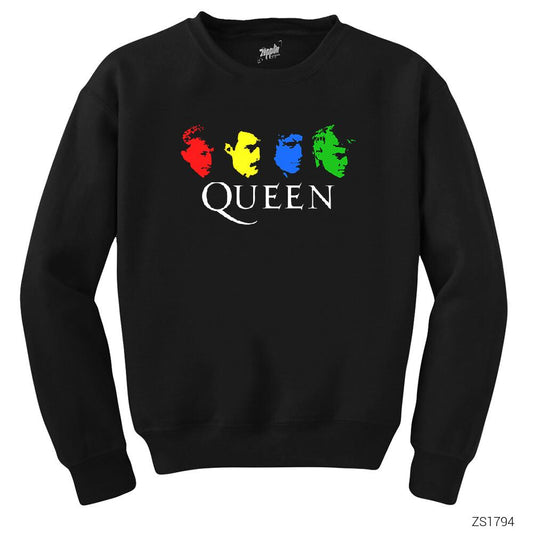Queen Colored Siyah Sweatshirt