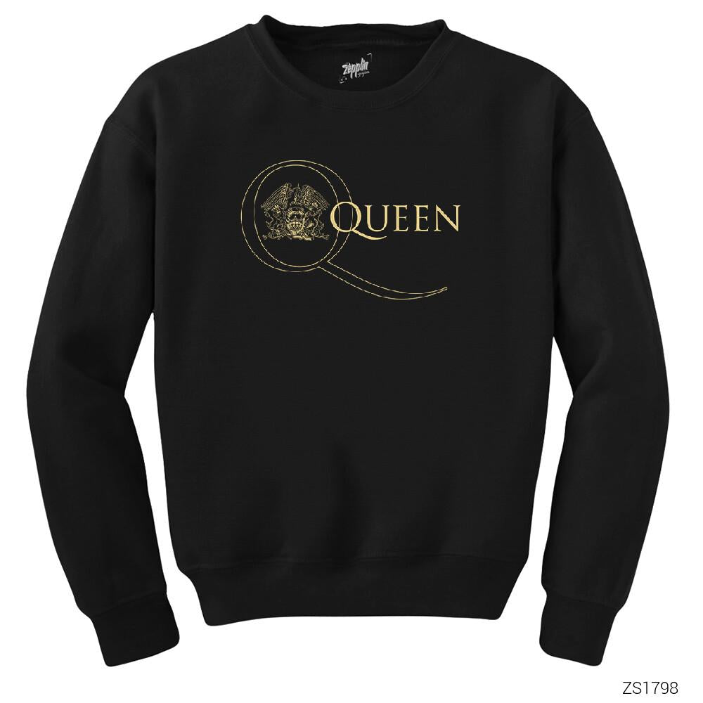 Queen Logo 2 Siyah Sweatshirt