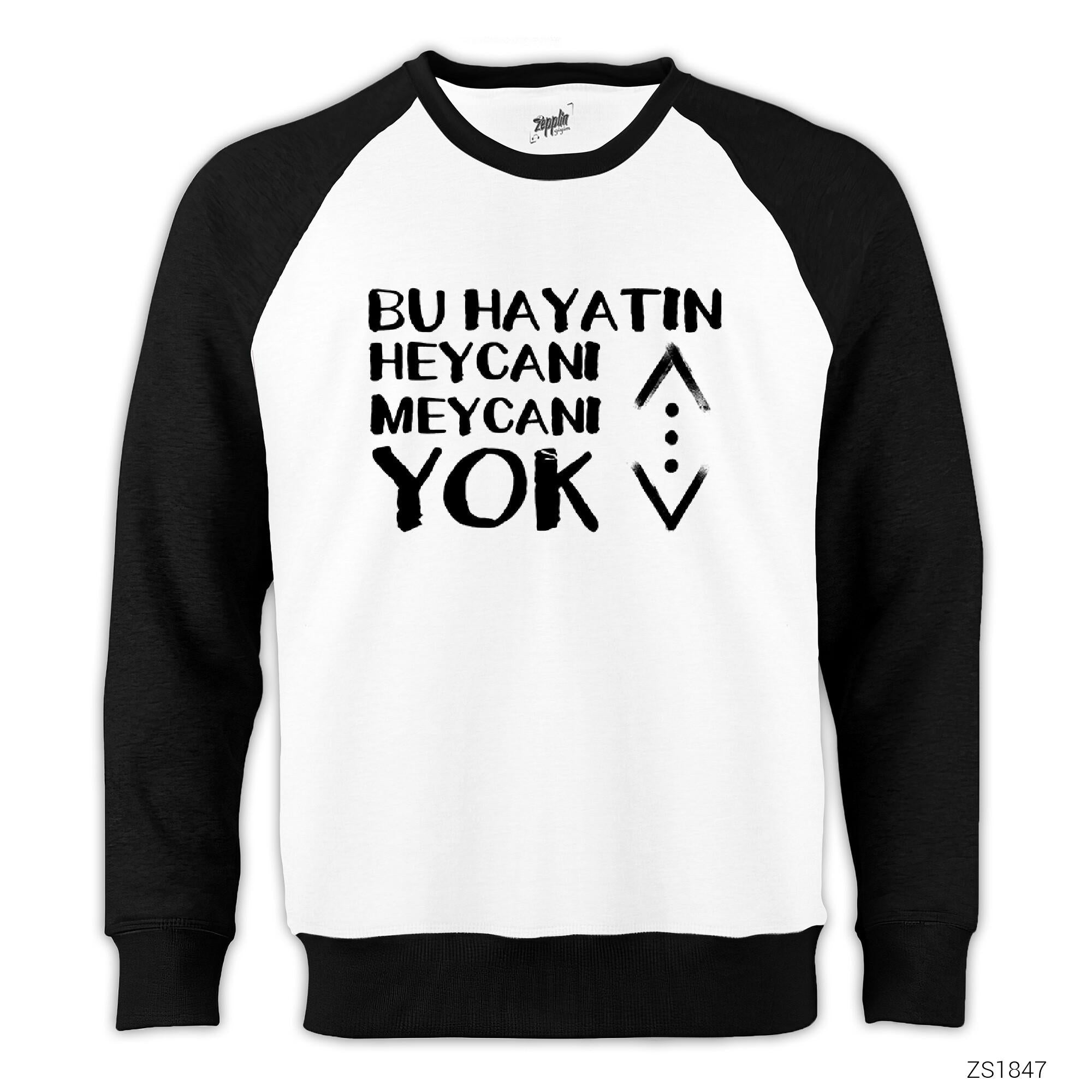 Gazapizm Heycanı Meycanı Yok Reglan Kol Beyaz Sweatshirt