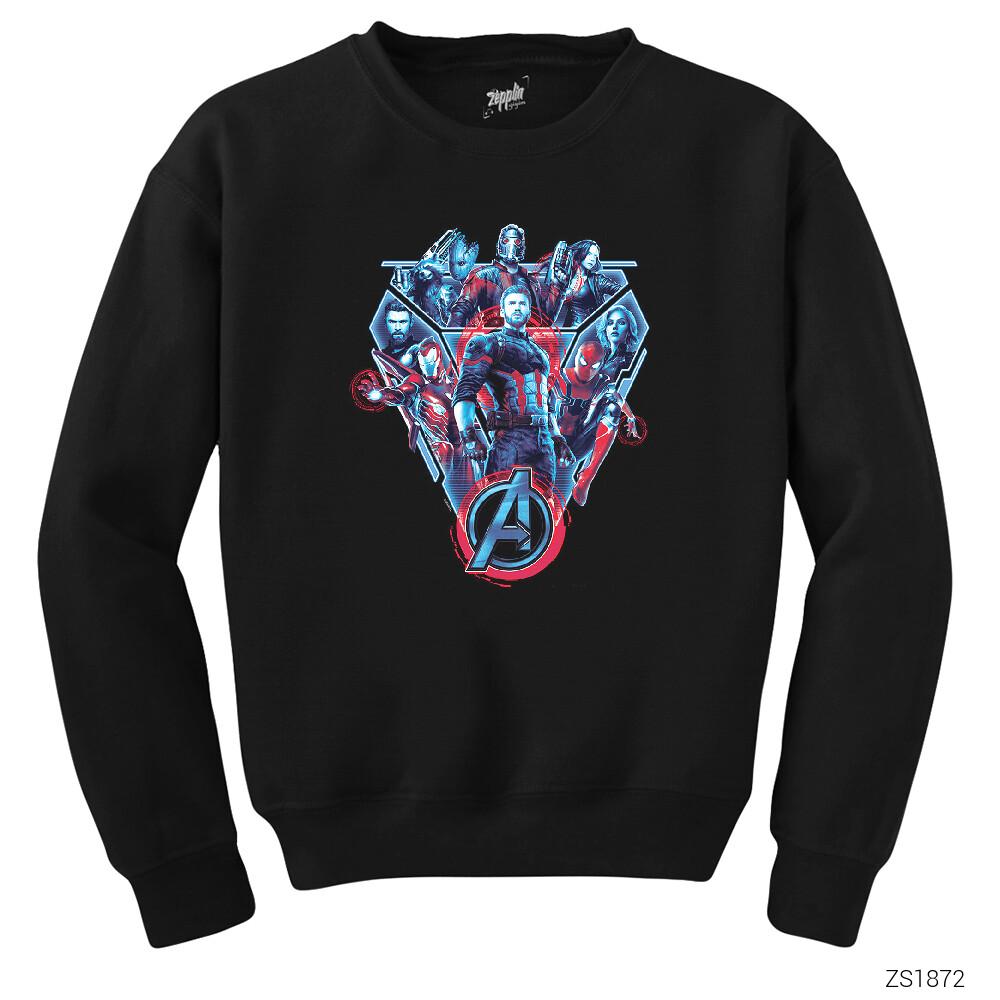Avengers End Game Team Siyah Sweatshirt