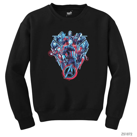 Avengers End Game Team Siyah Sweatshirt
