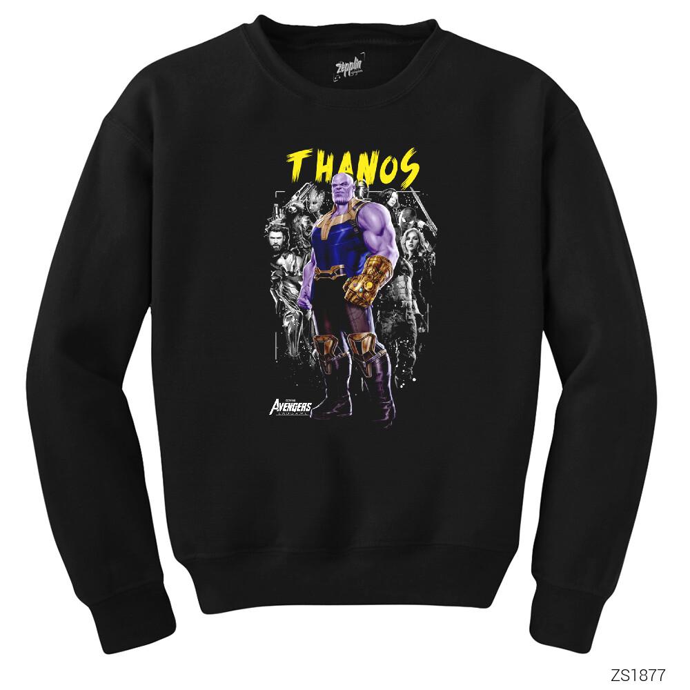 Avengers Thanos Siyah Sweatshirt