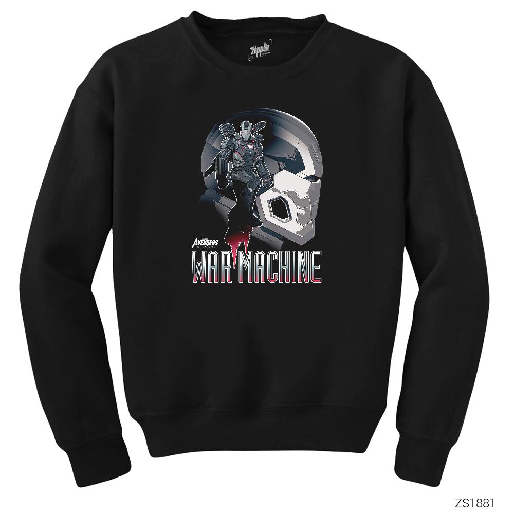 Avengers War Machine Siyah Sweatshirt
