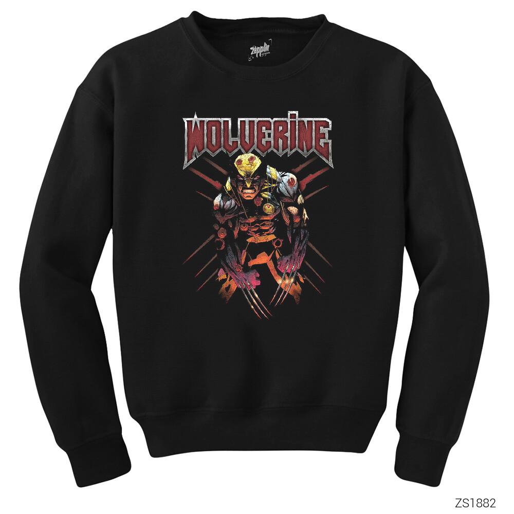 Avengers Wolverine Addicted Siyah Sweatshirt