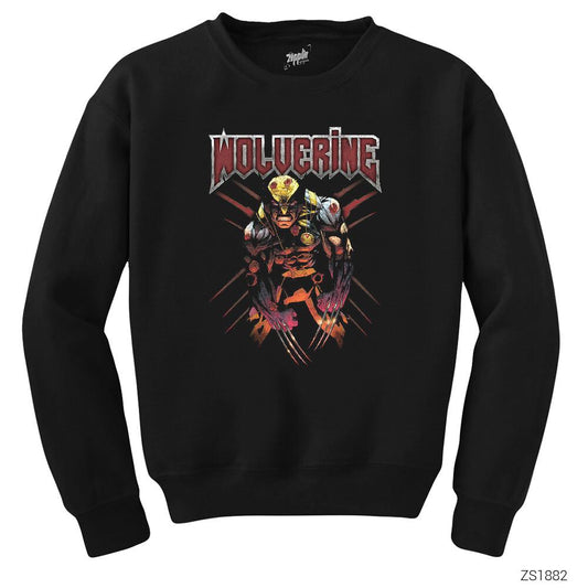 Avengers Wolverine Addicted Siyah Sweatshirt