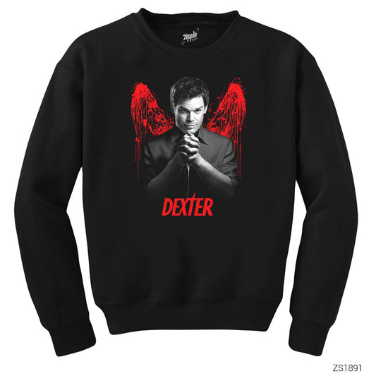 Dexter Blood Wings Siyah Sweatshirt
