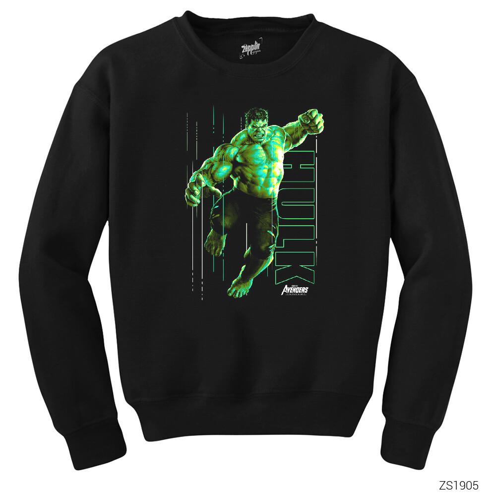 Hulk Attack Siyah Sweatshirt