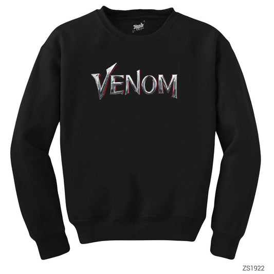 Venom Logo Siyah Sweatshirt