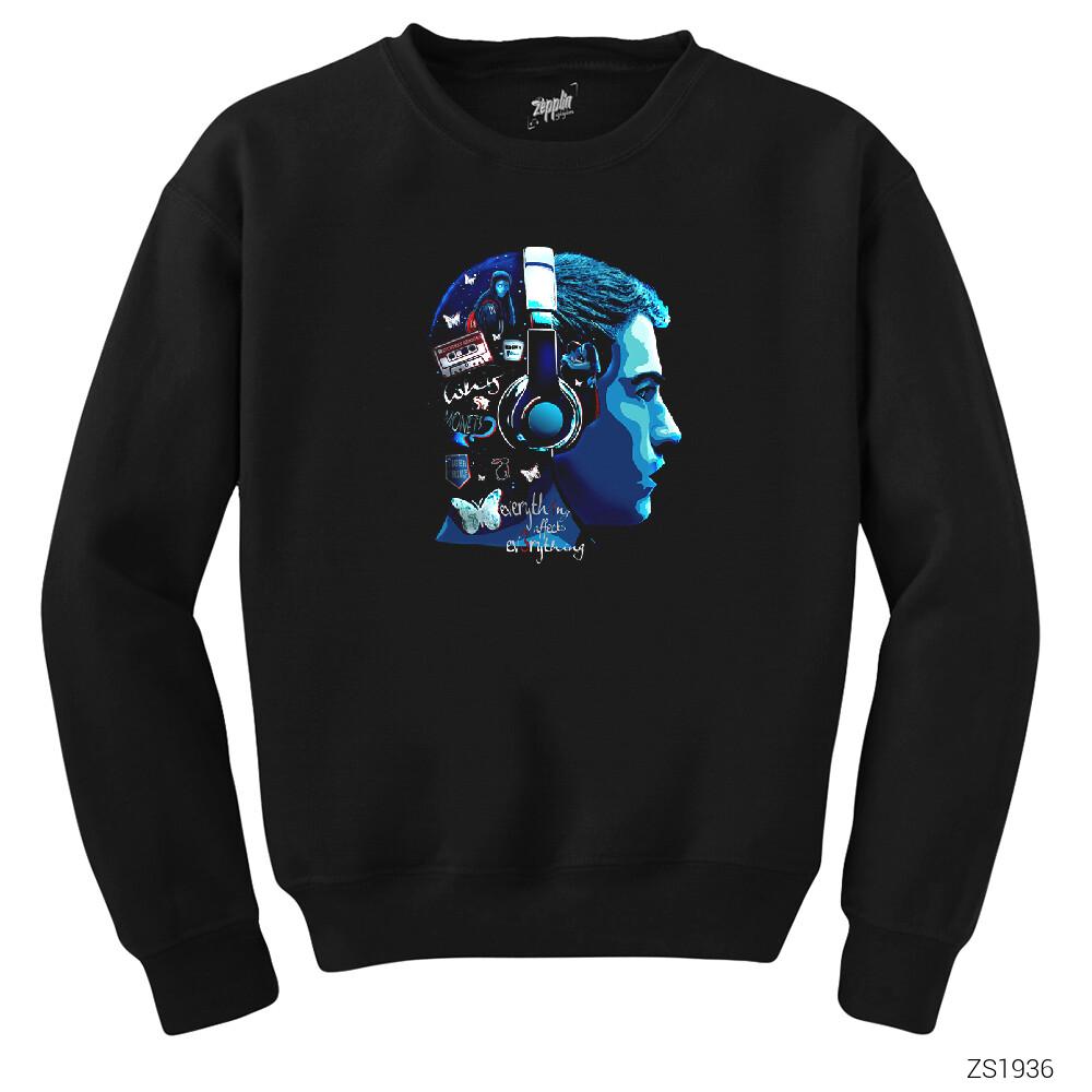 13 Reasons Why Clay Jensen Siyah Sweatshirt