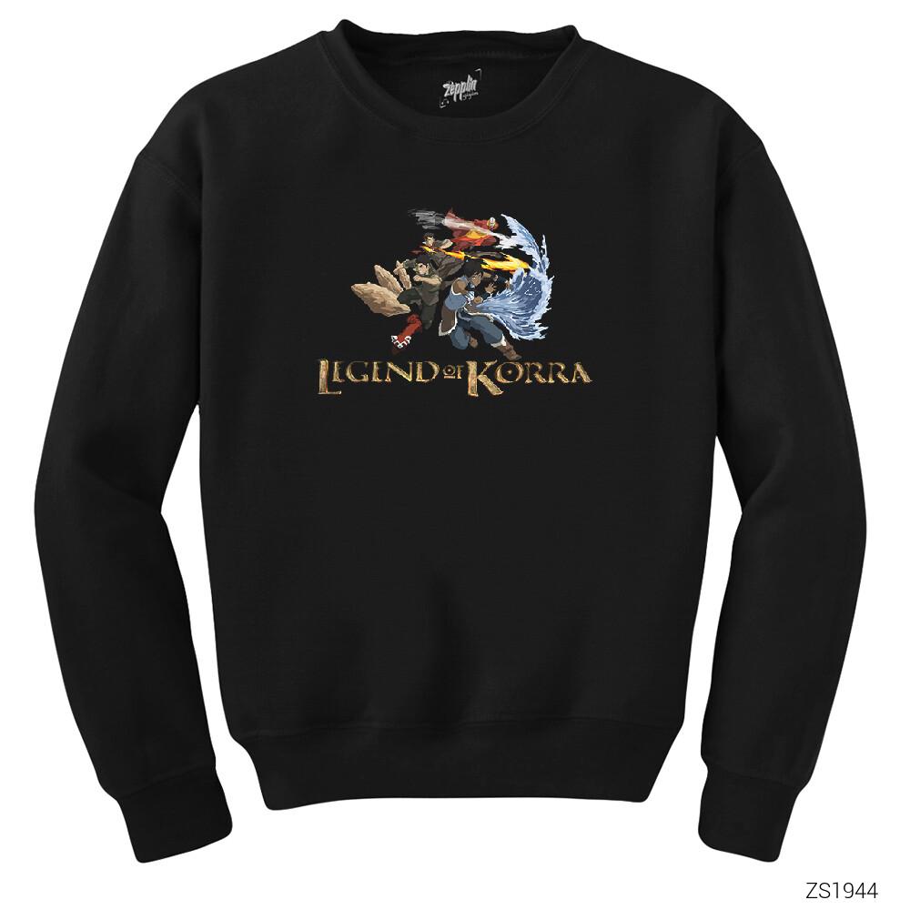 Avatar Legend of Korra Siyah Sweatshirt