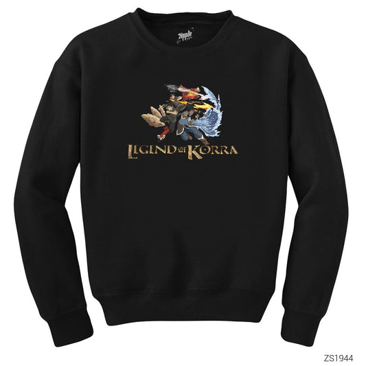 Avatar Legend of Korra Siyah Sweatshirt