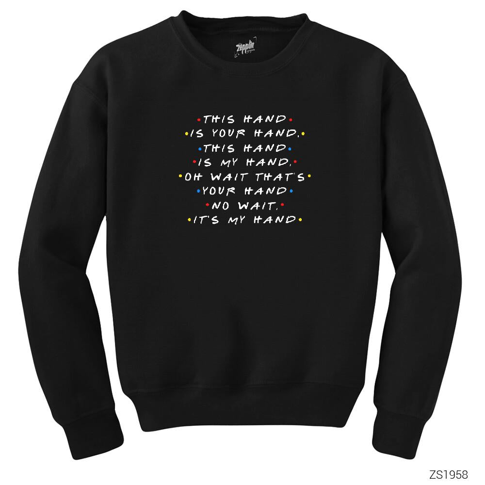Friends Joey List Siyah Sweatshirt