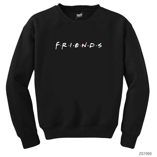 Friends Logo Siyah Sweatshirt
