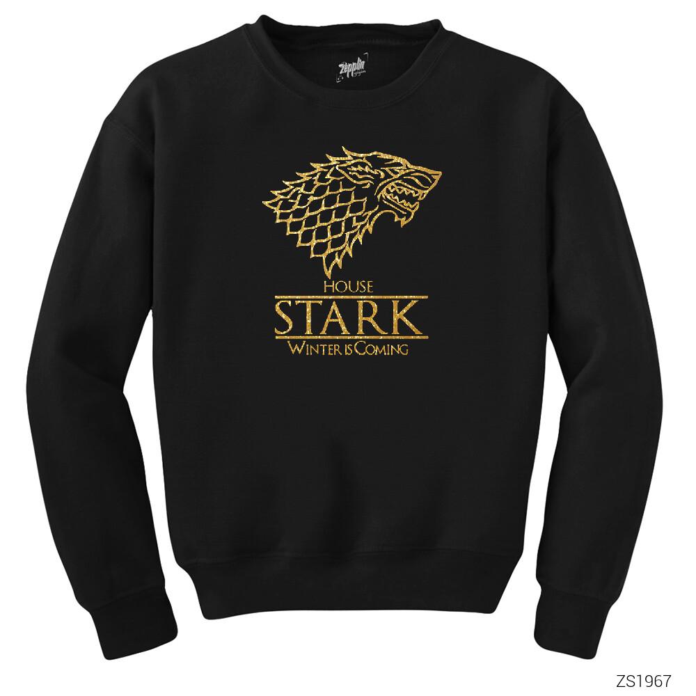 Game of Thrones House Stark Winter is Coming Siyah Sweatshirt