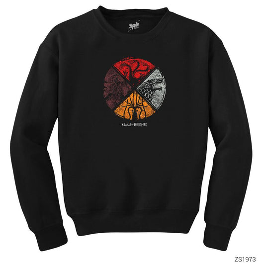 Game of Thrones Sigil Sheild Siyah Sweatshirt