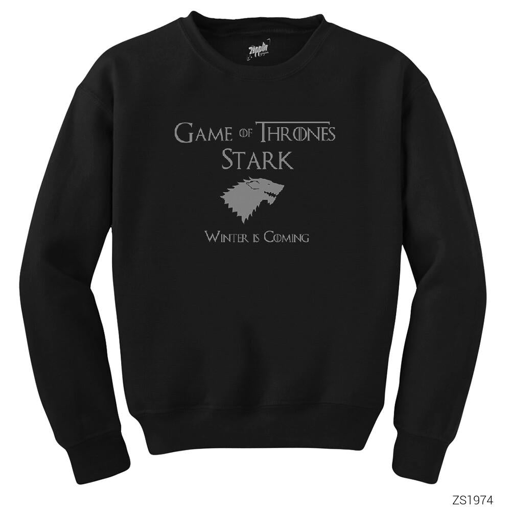 Game of Thrones Stark Siyah Sweatshirt