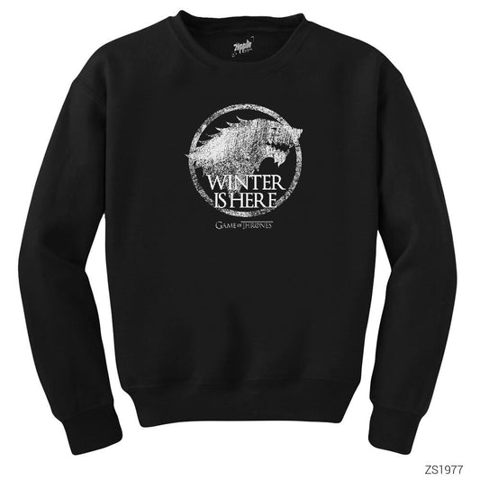 Game of Thrones Winter is Here Siyah Sweatshirt